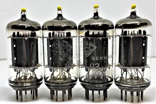 ECC83 TUBE TELEFUNKEN GERMANY 12AX7 PREAMP tubes quad smooth LONG PLATE 17MM - Picture 1 of 5