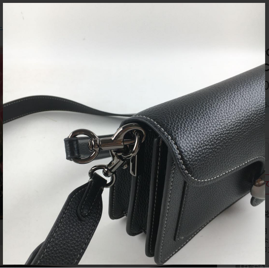 COACH CH857 Tabby Shoulder Bag 26 Polished Pebble Leather Black
