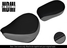 FITS YAMAHA XVS 650 CLASSIC V STAR CUSTOM VINYL SEAT COVER SET BLACK & GREY