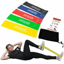 Serious Steel Mini Loop Resistance Exercise Bands | 5-Pack Mini Bands 