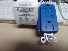 Pass Seymour TRIG5262blsp Tamper Resistant Duplex Receptacle 15A Blue FREE SHIP