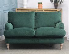JOHN LEWIS OTLEY SMALL 2 SEATER SOFA IN AQUA CLEAN HARRIET EVERGREEN FABRIC