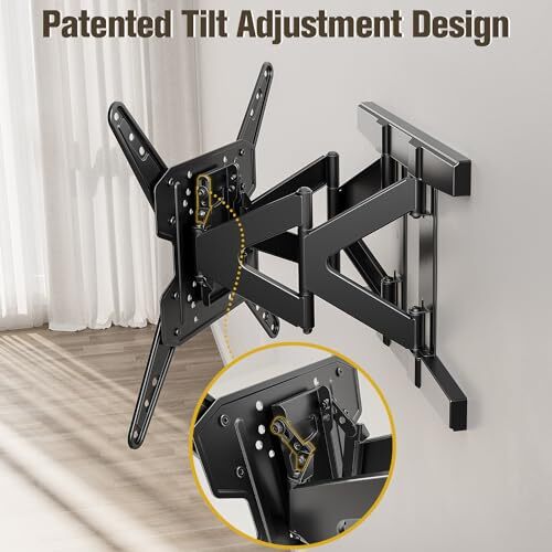 Ultra Slim TV Wall Mount for Most 2675 Inch TVs, Full Motion TV Mount