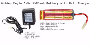 Details About Golden Eagle 84v 1100 Mah Nimh Battery And Charger Airsoft Aeg Jg Mini Tamiya