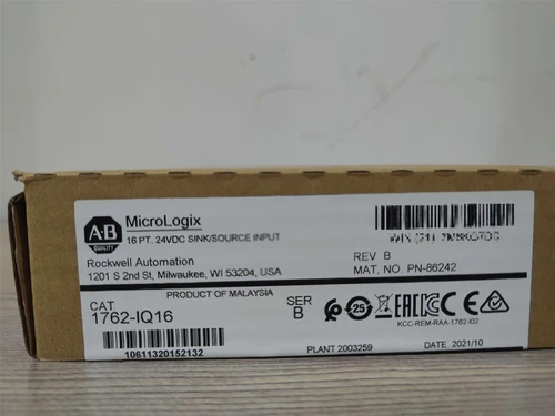 New Factory Sealed Allen-Bradley 1762-IQ16 SER B MicroLogix 24VDC Input Module