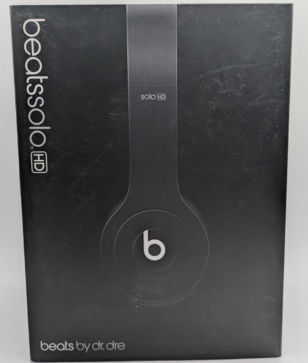 Box & Zippered Soft Case ONLY Beats Solo HD Black Headphones