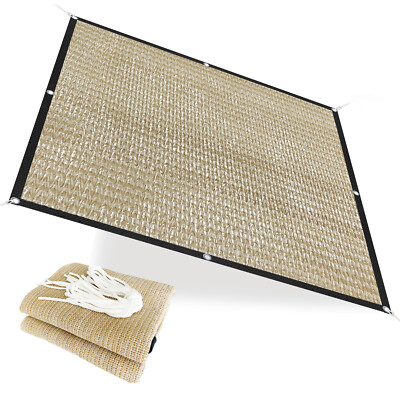 50% Sun Block Garden & Plant Shade Permeable Garden Greenhouse Barn Beige Green