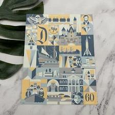 Disneyland 60th Anniversary Art Print Decades Tyler Dumas 65-74 Retro Pastel