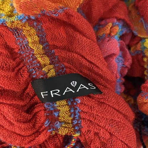 FRAAS Damen Crinkle Schal Fransenborte kariert Tuch bunt Halstuch 74" - Bild 7 von 8