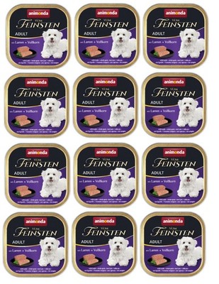 ANIMONDA Vom Feinsten Nassfutter für Hunde Adult Lamm + Vollkorn 12 x 150 g