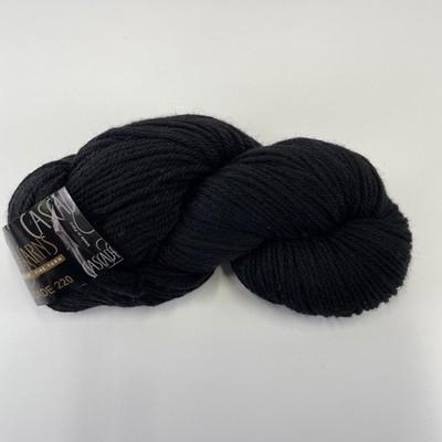 Cascade 220 Yarn ~Black ~ 100% Peruvian Highland Wool Yarn ~ 3.5 oz Worsted