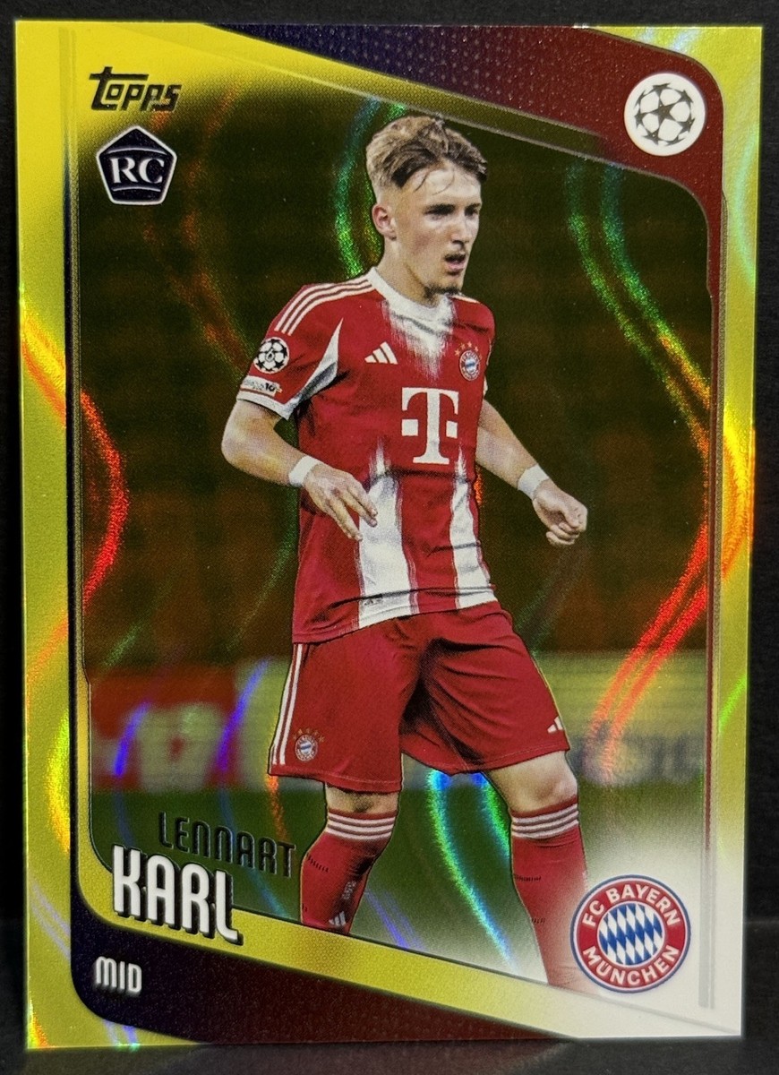 2025-26 Topps UEFA CC Bayern Munich RC Lennart Karl Yellow