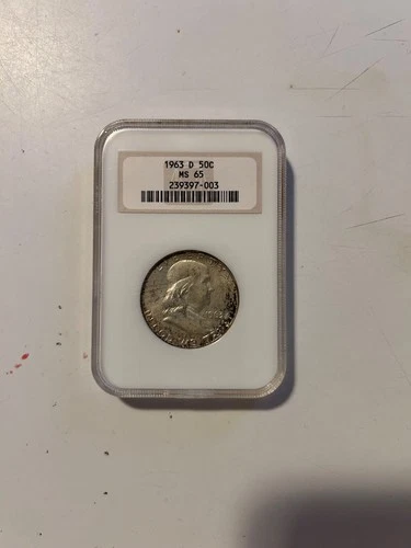 1963 D Franklin Half Dollar MS65 NGC