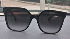 Fendi FF 0200/S Black Square Sunglasses Gray Gradient Tinted Lens 140mm