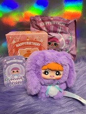 New YAYA One Year Old Happy Birthday Pendant Confirmed Purple Bunny Cute Kawaii