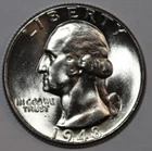 1948-P Washington Quarter - BU - #9631D - STOCK PHOTO