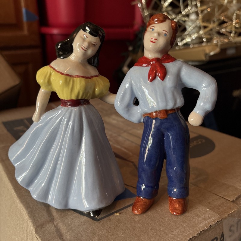Vintage Dancers - Ceramic 6" Figurines - Senorita and Gaucho