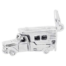 Charm camping-car, argent sterling