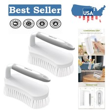 Two-Pack Scrub Brushes with Heavy Duty Grip - Ideal for All Surfaces