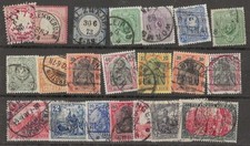 Germany 21 used inflation era stamps,catalogued $90 in 1998 cancels # 4[926a