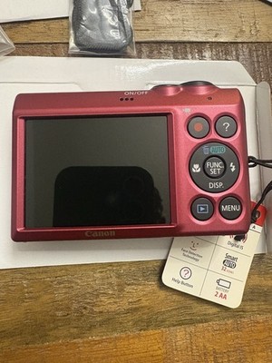 Canon PowerShot A3400 IS 16.0MP Digital Camera - Red for sale