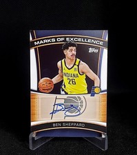 2025-26 Topps Basketball Ben Sheppard Marks of Excellence Auto Pacers #ME-BS