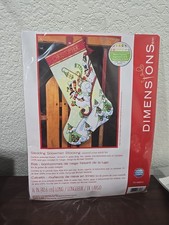 Dimensions Sledding Snowmen Stocking Counted Cross Stitch Kit-16" Long 14 Count
