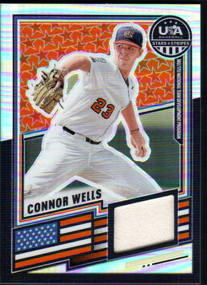 2026 Panini Connor Wells Stars & Stripes Chrome Refractor Artifact #USA-CW