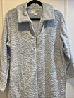 Ladies Miss Elaine Blue Fuzzy Robe Size Petite Medium  $90 — photo 2