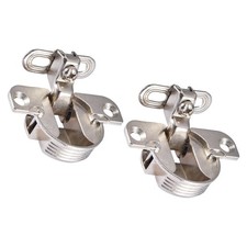 2 Pieces Door Hinges Easy to Install Flush Mounted Hinges Short Arm for Wardrobe