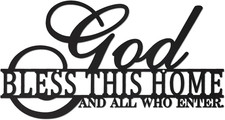 God Bless This Home Wall Decor Rustic Metal Home Sign for Farmhouse Entryway