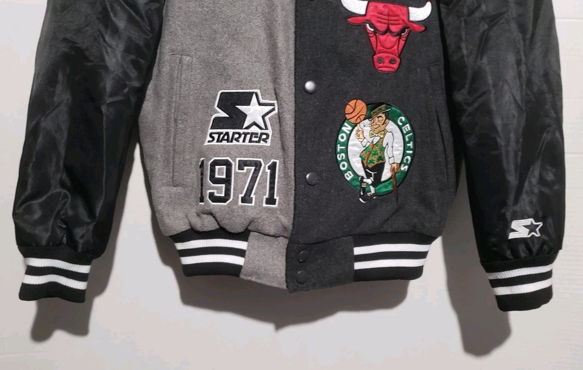 Starter Black Label NBA Patchs Bomber Jacket Men's Size Small