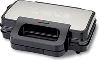 Tower T27031  Deep Filled Sandwich Maker with Non-Stick Coated Plate, 900W
