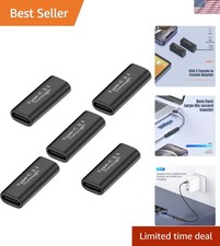 5-Pack USB C Female to Female Adapter - 10Gbps Data Transfer  100W Fast Charge