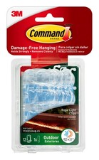 Command Outdoor Rope Light Clips 12 Hooks and 16 Strips, Damage Free Hanging 0.97 per strip