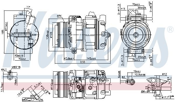 Nissens Kompressor, Klimaanlage 890418 FüR Ford-image