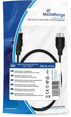 MediaRange MRCS153 USB 3.0 Connection cable Micro USB 3.0 plug A+B