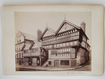 The Falcon Inn Chester Tudor Fachwerkhaus Architektur um 1870 Foto
