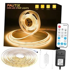 COB LED Strip Light 2700K, 16.4ft Dimmable DC24V Warm White LED 2700K/16.4ft