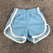 Vintage Dodger Running Shorts Mens Large 28 Light Blue White Trim Athletic