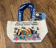 Whole Foods x Fishwife Micro Tote Bag Limited Edition 5.5" x 4" x 2" NWT