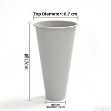 Cone Style Plastic Vase 17cm Tall 8.7cm Top Opening for Grave Bouquets