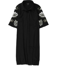 Alfani Womens Bungee Shirt Dress, Black, 4