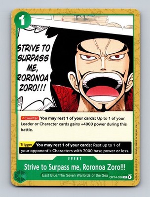 One Piece Strive to Surpass me, Roronoa Zoro!!! OP14-036 The Azure Sea's Seven