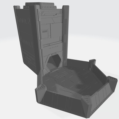 Crab Miniatures - Sci-Fi Dice Towers - Battle Arena - DnD/TTRPG/Rollenspiel/Warg