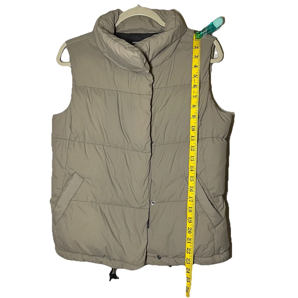 JAMES PERSE Yosemite Gray Sleeveless Down Puffer Vest Jacket Women's Size 2 Zip - Image 2 of 4