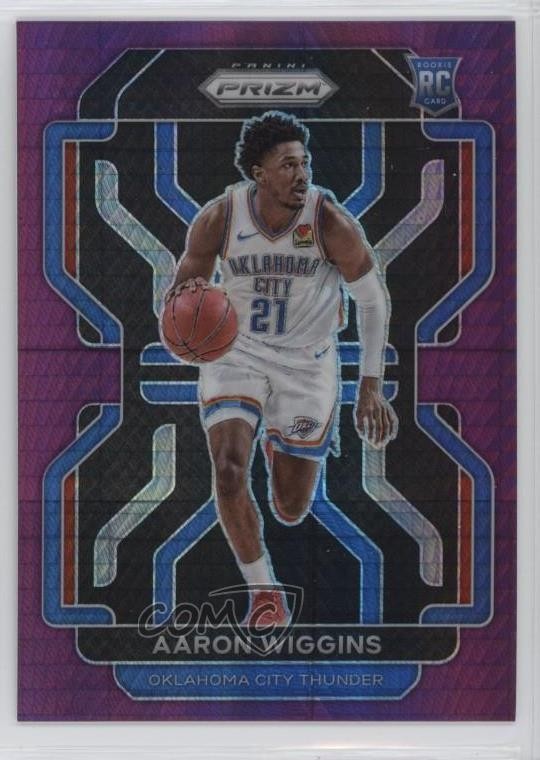 2021-22 Panini Prizm Factory Set Purple Hyper Aaron Wiggins #286 Rookie RC 14cm