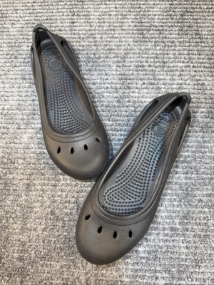 Crocs Kadee Cut Out Ballet Flats Comfort Shoes Black Women s Size Children J 1