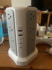 Surge Protector Power Strip Tower,10FT Long Extension Cord With USB Plugs