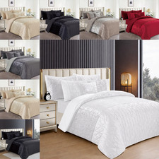 Image of Crushed Velvet Duvet Cover Set Luxury Glam Bedding Sparkle Quilt Cover All Sizes